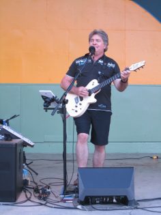 John on-stage guitar